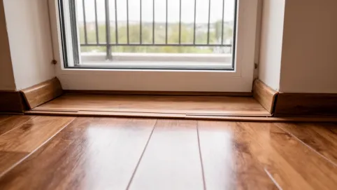 wykończenie paneli pod oknem balkonowym