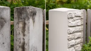 wykończenie słupów betonowych